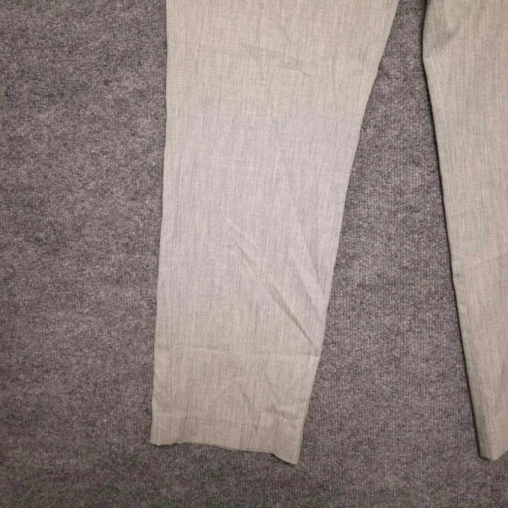 Calvin Klein Dress Pants Mens 32x30 Gray Wool Blend Stretch Flat Front Office